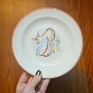 Vintage Rudolph Christmas Plate